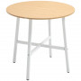 Matbord Rund Industriell-design Ek/Vit Ø80 x 76H cm