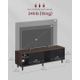 TV-bänk Avalon Räfflat Glas Modern Brun Svart 140 x 39 x 45 cm