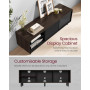TV-bänk Avalon Räfflat Glas Modern Brun Svart 140 x 39 x 45 cm