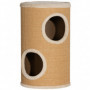 Kattgrotta Plyschöverdrag Φ35 x 60H cm Brun Beige