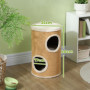 Kattgrotta Plyschöverdrag Φ35 x 60H cm Brun Beige