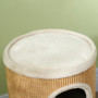 Kattgrotta Plyschöverdrag Φ35 x 60H cm Brun Beige