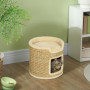Kattgrotta med Lek- och Avkopplingsområde Φ38 x 37H cm, Khaki Beige