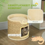 Kattgrotta med Lek- och Avkopplingsområde Φ38 x 37H cm, Khaki Beige