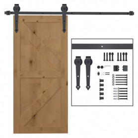 Beslag för Skjutdörr Passar Dörr 35-45 mm eller 40-45 mm - Rustik M...