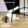 2-pack Barstolar med Rygg Rotting Boho-Design Sitthöjd 66 cm Svart