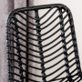 2-pack Barstolar med Rygg Rotting Boho-Design Sitthöjd 66 cm Svart