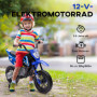 El Motorcykel för Barn med Träningshjul Blå - 2,4-5 km/h