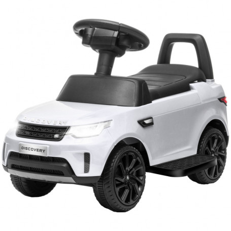 Elbil för Barn Land Rover Kör-/Pushläge 3 km/h med Strålkastare, Vit