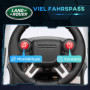 Elbil för Barn Land Rover Kör-/Pushläge 3 km/h med Strålkastare, Vit