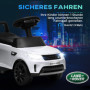 Elbil för Barn Land Rover Kör-/Pushläge 3 km/h med Strålkastare, Vit