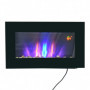 Vägg Elektrisk Kamin med Flameffekt 1000 /2000 W Svart 72 x 11 x 40 cm