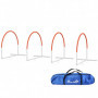 Hund Agility Träning Set 4 Delar 89 x 69 x 99 cm Vit - Orange