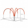 Hund Agility Träning Set 4 Delar 89 x 69 x 99 cm Vit - Orange
