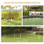 Hund Agility Träning Set 4 Delar 89 x 69 x 99 cm Vit - Orange