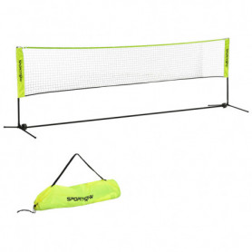 Badmintonnät Höjdjusterbart 420 x 107-155 cm med Väska