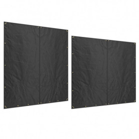 Vedställsöverdrag 2 st 174 x 173 & 174 x 161,5 Svart