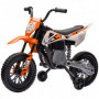 El Motorcykel för Barn med Träningshjul Orange - 2,4-5 km/h