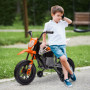 El Motorcykel för Barn med Träningshjul Orange - 2,4-5 km/h
