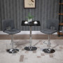 Höjdjusterbart Barbord, 360° Rotation Robust Metallfot, Svart/Silver 60 x 60 x 69-93 cm
