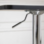 Höjdjusterbart Barbord, 360° Rotation Robust Metallfot, Svart/Silver 60 x 60 x 69-93 cm