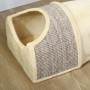 Katt Tunnel med 3 Öppningar 107 x 38 x 29 cm, Beige/Grå