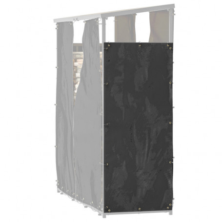 Vedställsöverdrag 2 st väder- och dammtät 148 x 62 cm Svart