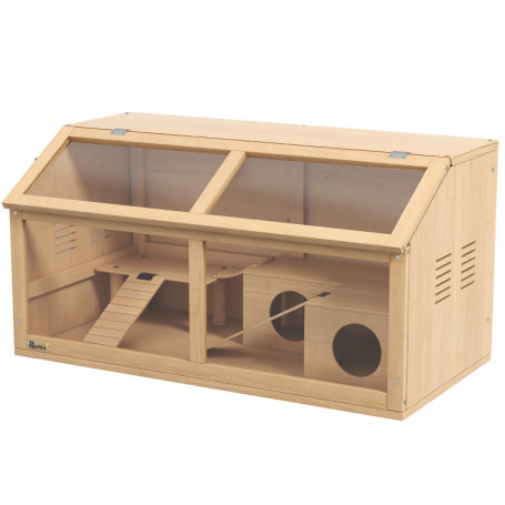 Hamsterbur med Plattform, Hängbro, Hydda, 85 x 45 x 44 cm