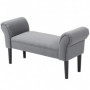 Sittbänk - Sängbänk Robust Konstruktion 102 x 36 x 51 cm, Grå Linne