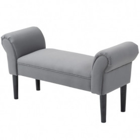 Sittbänk - Sängbänk Robust Konstruktion 102 x 36 x 51 cm, Grå Linne