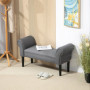 Sittbänk - Sängbänk Robust Konstruktion 102 x 36 x 51 cm, Grå Linne