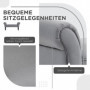 Sittbänk - Sängbänk Robust Konstruktion 102 x 36 x 51 cm, Grå Linne