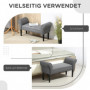 Sittbänk - Sängbänk Robust Konstruktion 102 x 36 x 51 cm, Grå Linne