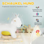 Hundformad Gunghäst med Ljudfunktion Vit