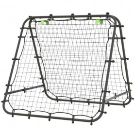 Football Rebounder Justerbar Metallram 100 x 95 cm Svart