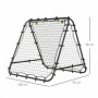 Football Rebounder Justerbar Metallram 100 x 95 cm Svart