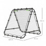 Football Rebounder Justerbar Metallram 100 x 95 cm Svart