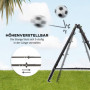Football Rebounder Justerbar Metallram 100 x 95 cm Svart