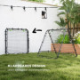 Football Rebounder Justerbar Metallram 100 x 95 cm Svart