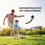 Football Rebounder Justerbar Metallram 100 x 95 cm Svart