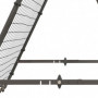 Football Rebounder Justerbar Metallram 100 x 95 cm Svart