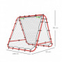 Football Rebounder Justerbar Metallram 100 x 95 cm Röd