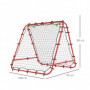 Football Rebounder Justerbar Metallram 100 x 95 cm Röd