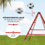 Football Rebounder Justerbar Metallram 100 x 95 cm Röd