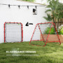 Football Rebounder Justerbar Metallram 100 x 95 cm Röd