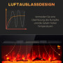Elektrisk Kamin med Flamma Effekt Väggfäste 1800 W Svart 91,4 x 15,...