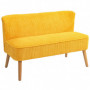 Loungesoffa 2-sits Elegant Scandi-design 117 x 56,5 x 77 cm, Gul