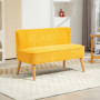 Loungesoffa 2-sits Elegant Scandi-design 117 x 56,5 x 77 cm, Gul