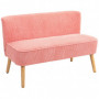 Loungesoffa 2-sits Elegant Scandi-design 117 x 56,5 x 77 cm, Rosa