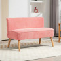 Loungesoffa 2-sits Elegant Scandi-design 117 x 56,5 x 77 cm, Rosa